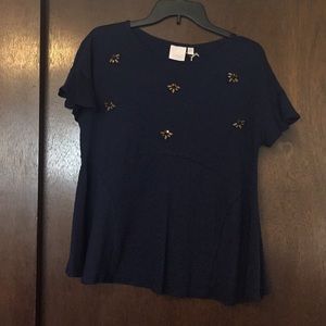 Navy Lauren Conrad accented top